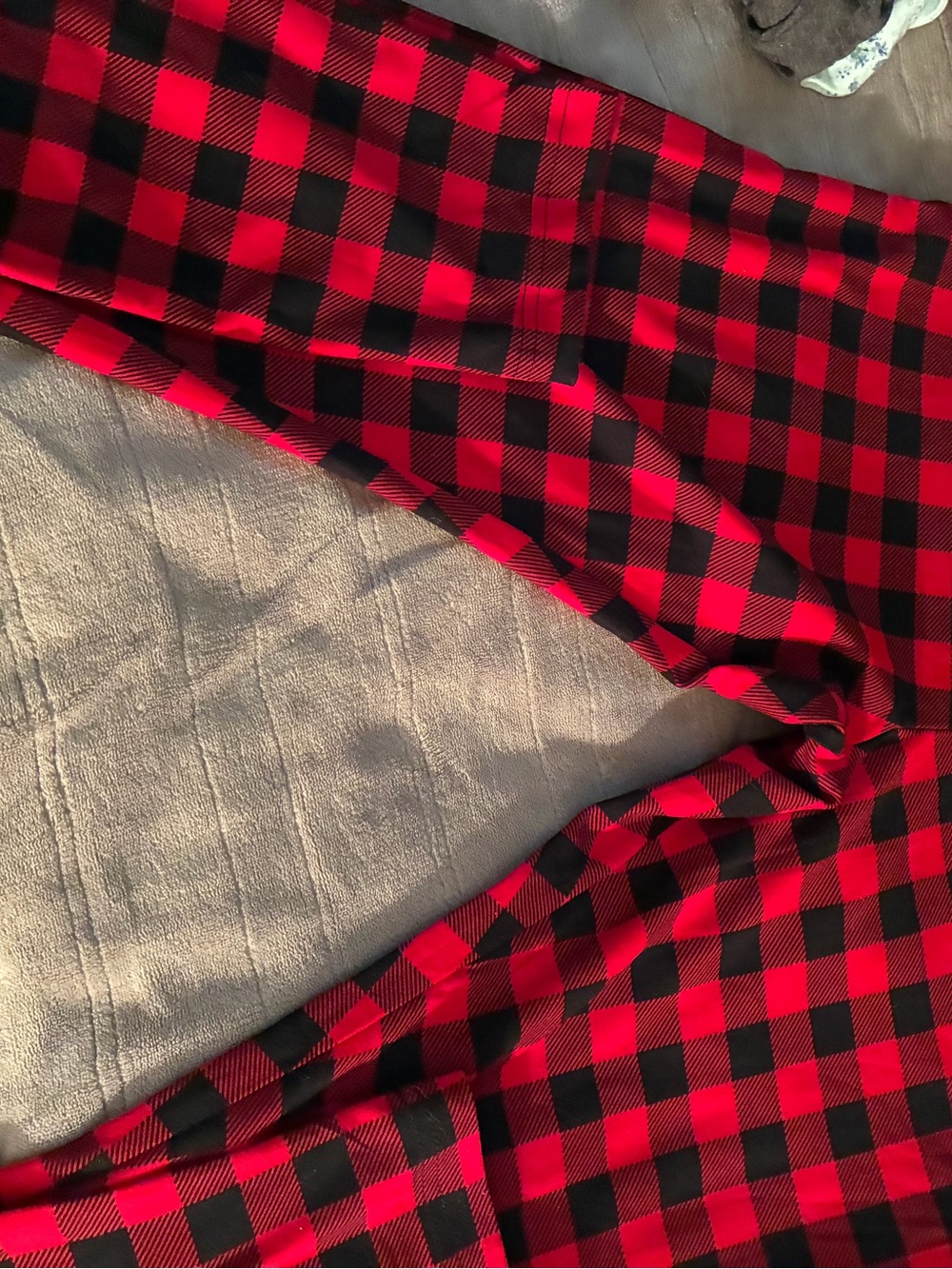 Red and Black Buffalo Plaid Leggings - Women’s Stretch Leggings